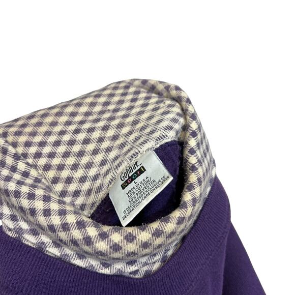 Vtg Gopher Sport Womens Mock Neck Sweatshirt Bird Houses Gardening Block Party L - Picture 8 of 8